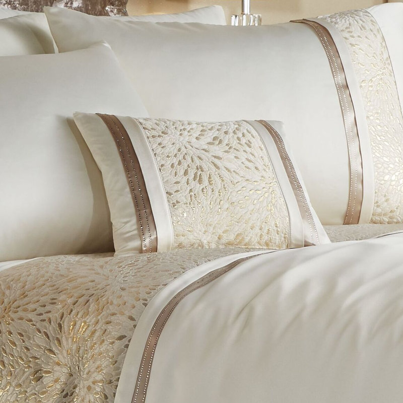 Luxor Jacquard Cushion, Gold