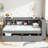 Twin Size Bed With L-Shaped Bookcases,Power Outlets, USB Charging Ports,Two Drawers-1137661538