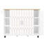 Kitchen Island With 3 Drawers And 2 Sliding Doors-832515584