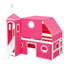 Lit simple mezzanine rose avec glissade et tour - matériaux, trois options d'installation, espace spacieux pour les maisons de poupées en bois massif, méthodes, salle de jeu