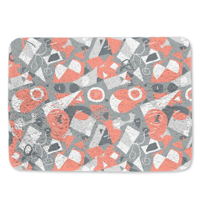 Tyshae Microfiber / Microsuede Non-Slip Bath Mat, 17"W x 24"L