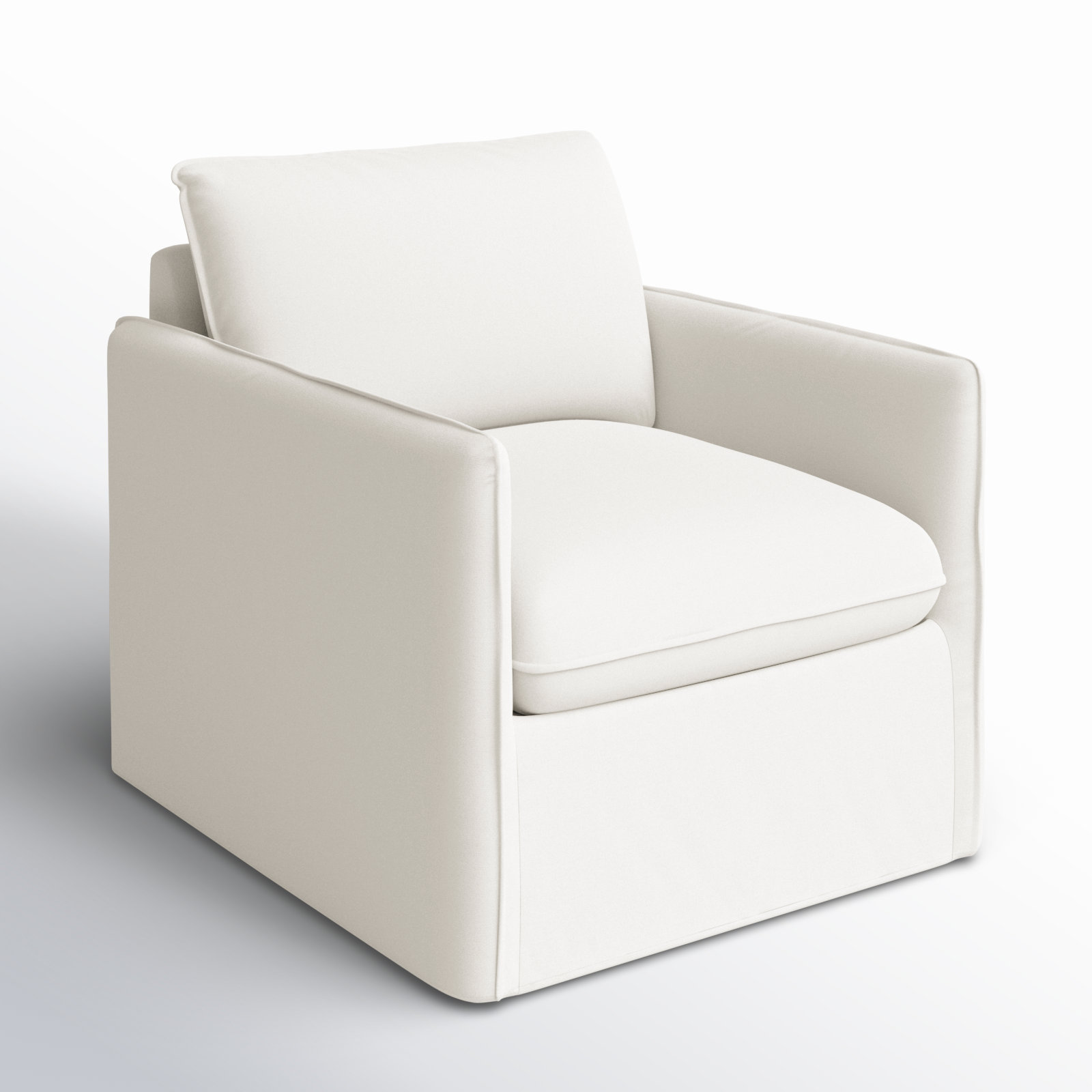 Bellatrix Slipcovered Armchair, Bayou Off White Canvas