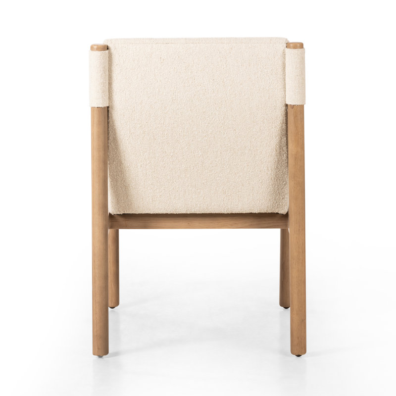 Kiano Upholstered Dining Chair, Ivory Polyester Blend