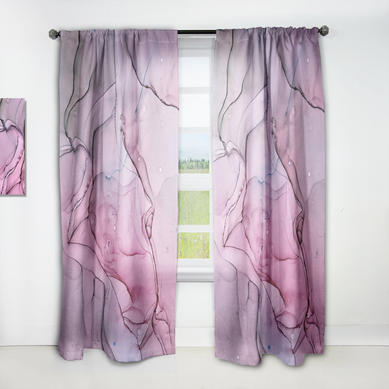 Panneau de rideau simple semi-diaphane avec passe-tringle Linen, L 52 po x L 90 po