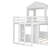 Topanga Twin Over Full House Bunk Bed Frame with Playhouse Roof, Windows and Reversible Ladder-865991881