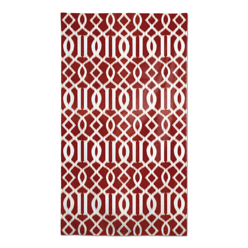 Tessa Geometric Tablecloth, Red