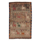 Vintage One-of-a-Kind 4'11" X 7'8" Hand Knotted Area Rug