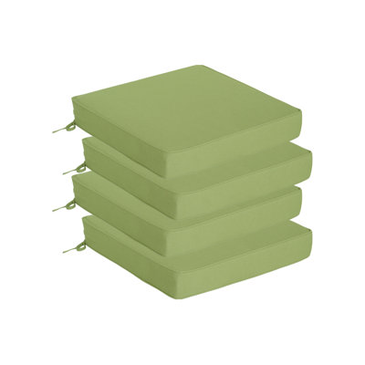 24" x 24" x 4" Outdoor/Indoor Patio Seat Cushions, 35D High‑Density Foam All‑Weather Chair Cushions