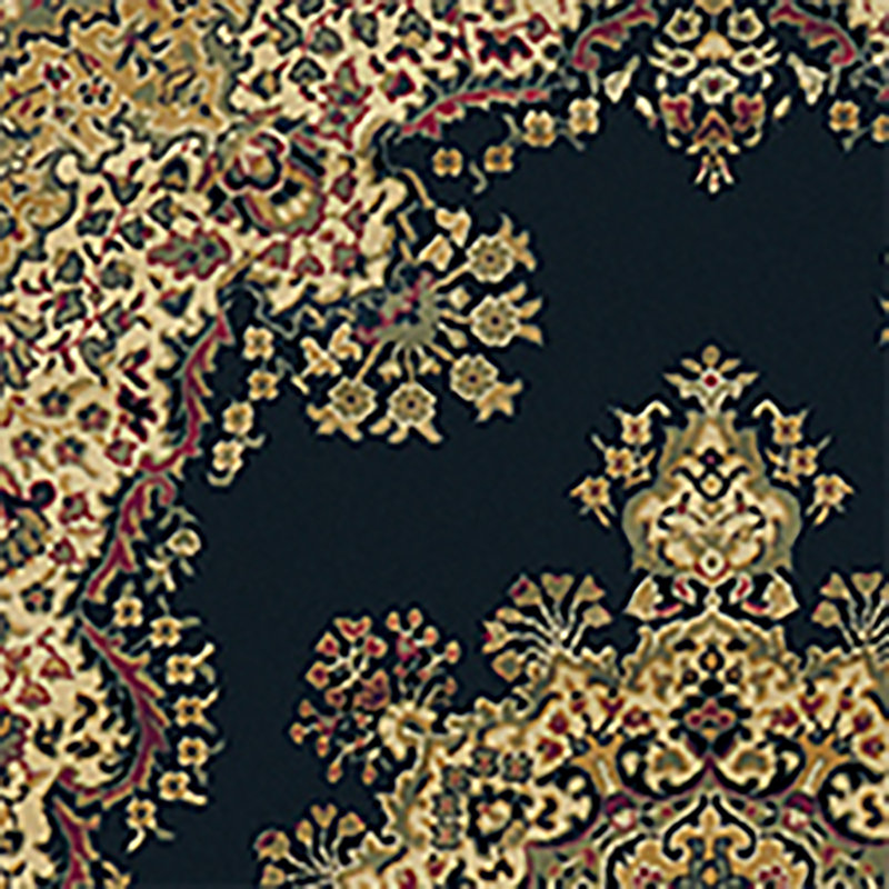 Columbus Black Traditional Oriental Medallion Area Rug, Rectangle 9'10" x 12'10"