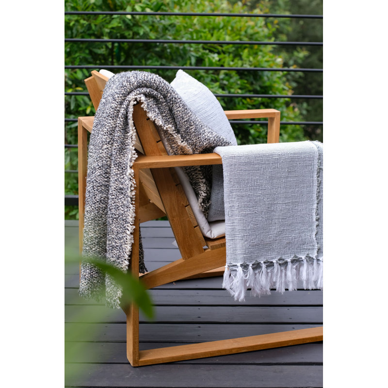 Athena Throw Blanket, Shore Blue