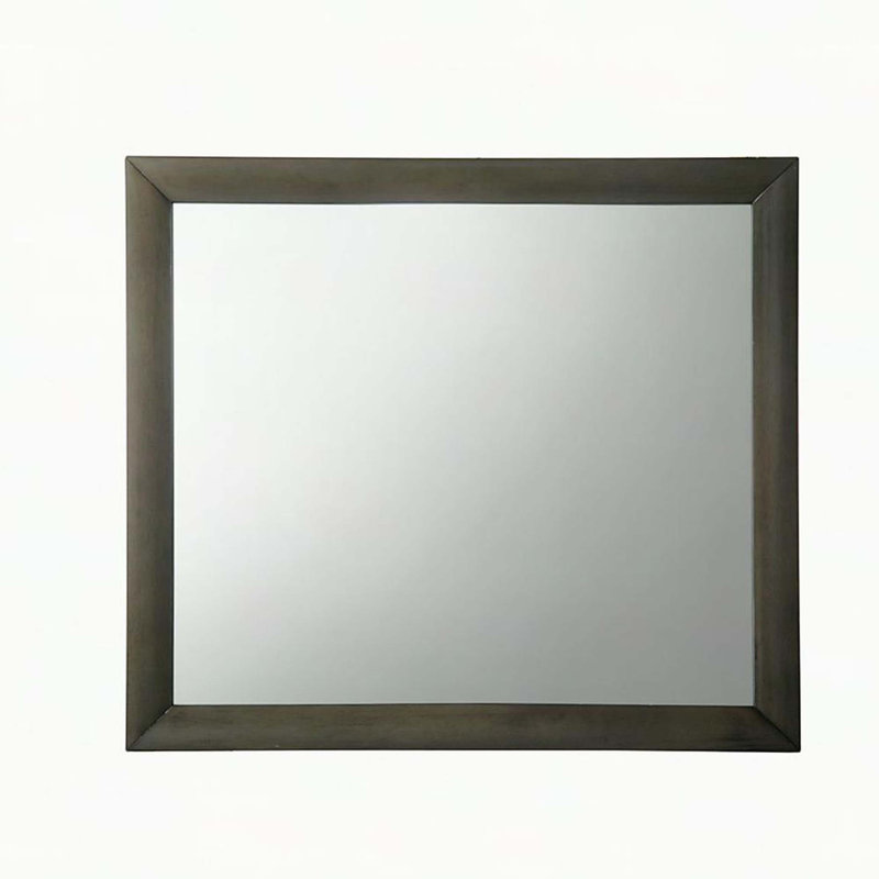 Ireland Gray Oak Finish Mirror, Gray, Rectangle, 35" x 39"