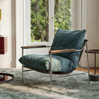 Fauteuil d'appoint Mid-Century moderne - vert