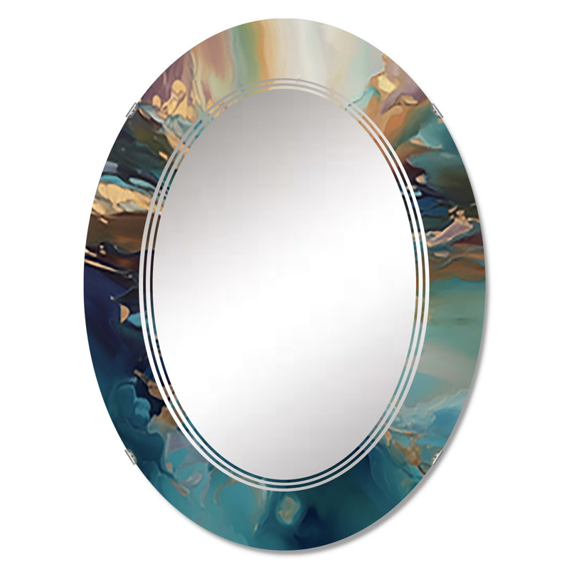 Idra - Miroir mural moderne ovale, 36 po x 24 po