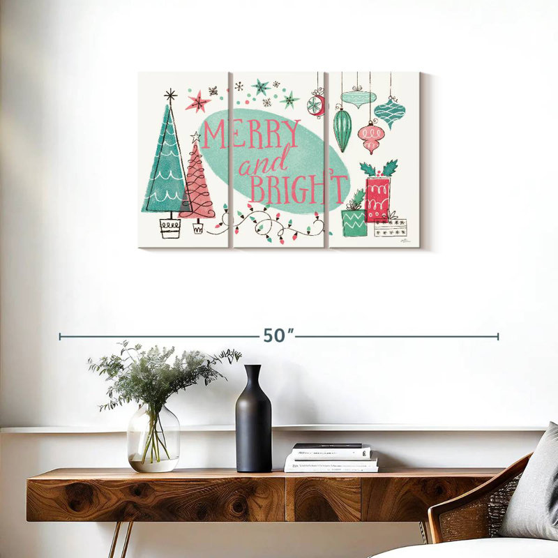 Lelend Retro Christmas I Bright, 20" H x 33" W