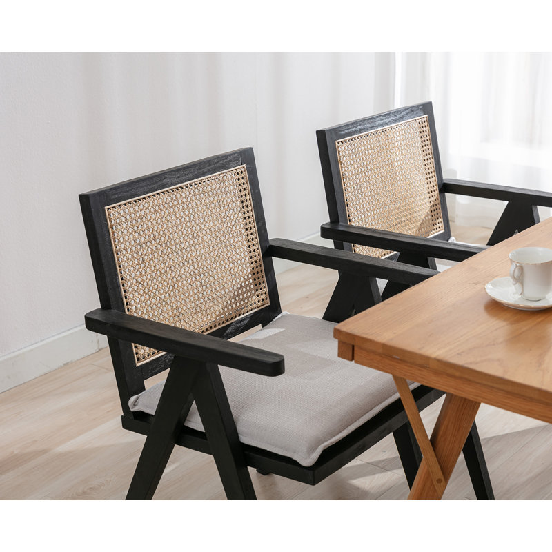 Fauteuil Umina, Beige, Noir