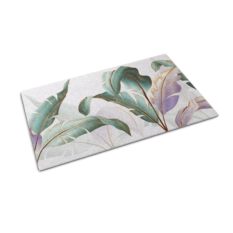 Non-Slip Floral Outdoor Doormat