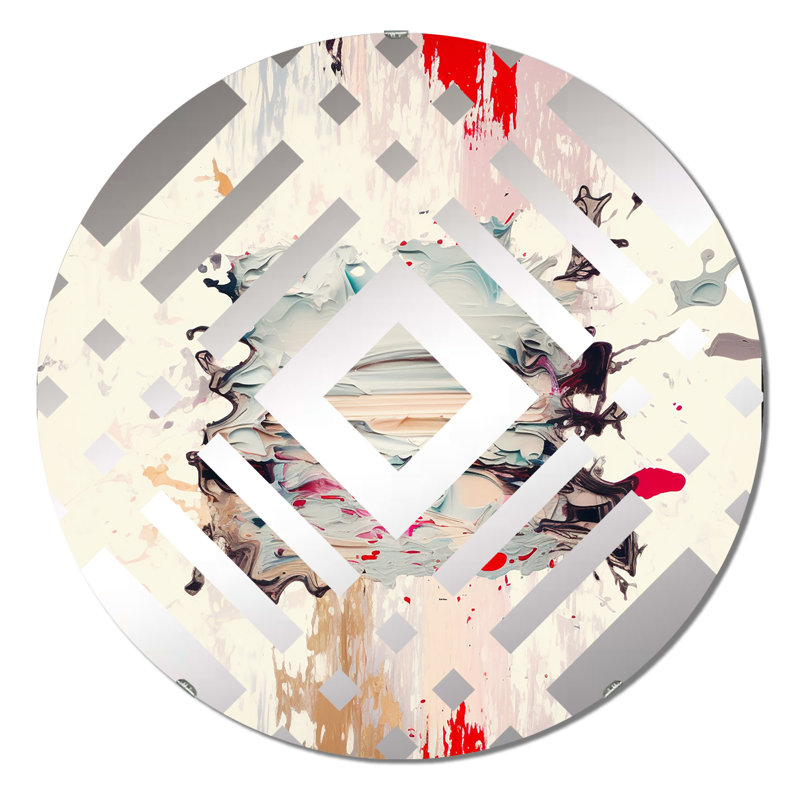 Gattlin - Miroir décoratif à losanges, 23,6 po x 23,6 po