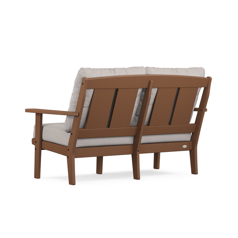 Mission Deep Seating Loveseat, Dune Burlap Revolution®, Teak