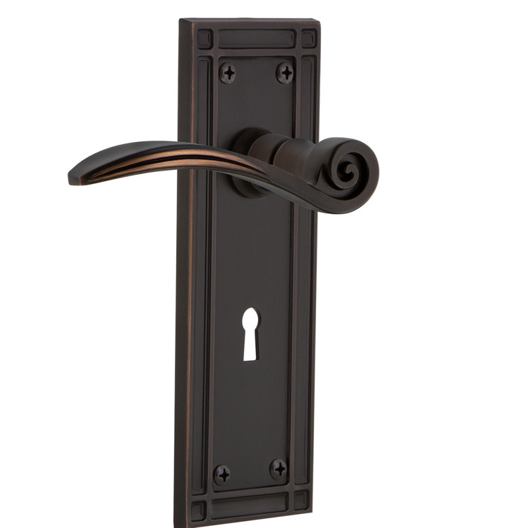 Mission Plate Single Dummy with Decorative Keyhole and Swan Lever