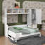 Grand lit escamotable avec placard et tiroirs-807873893