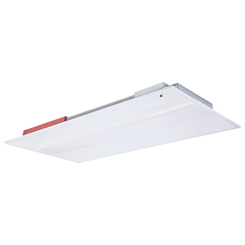 Finition blanche 120 x 277 volts sélectionnable sur place avec batterie de secours simple 2 x 4 DEL Troffer
