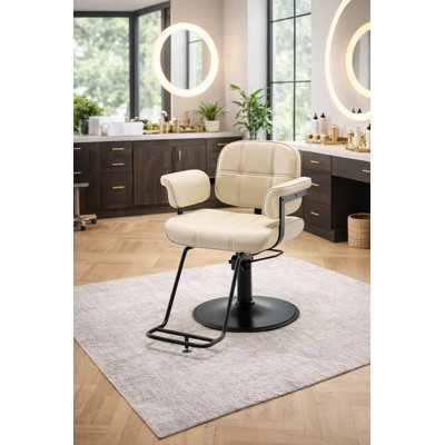 Fauteuil de coiffeur pivotant à 360 °, chaise de salon réglable en hauteur avec pompe hydraulique robuste