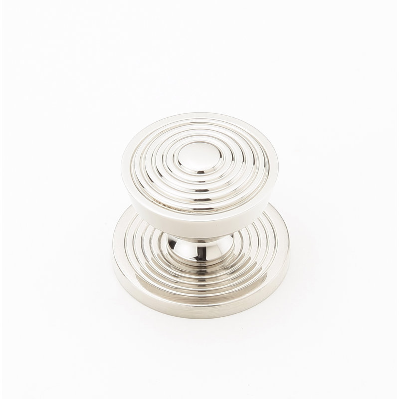 Poignée d'armoire ronde 1-1 / 8 po Schaub Sonata, Nickel poli