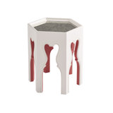 Villa Blanca Glass End Table