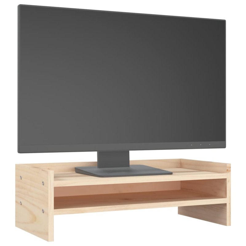 Keneen Wood Monitor Stand, Brown