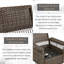 Tapash Emilka, fauteuil à bascule pivotant en osier pour terrasse avec coussins-185132083