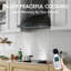 Hotte de cuisine murale convertible 600 pi³ / min en acier inoxydable avec DEL réglable et contrôle des mouvements-119881709-124965665