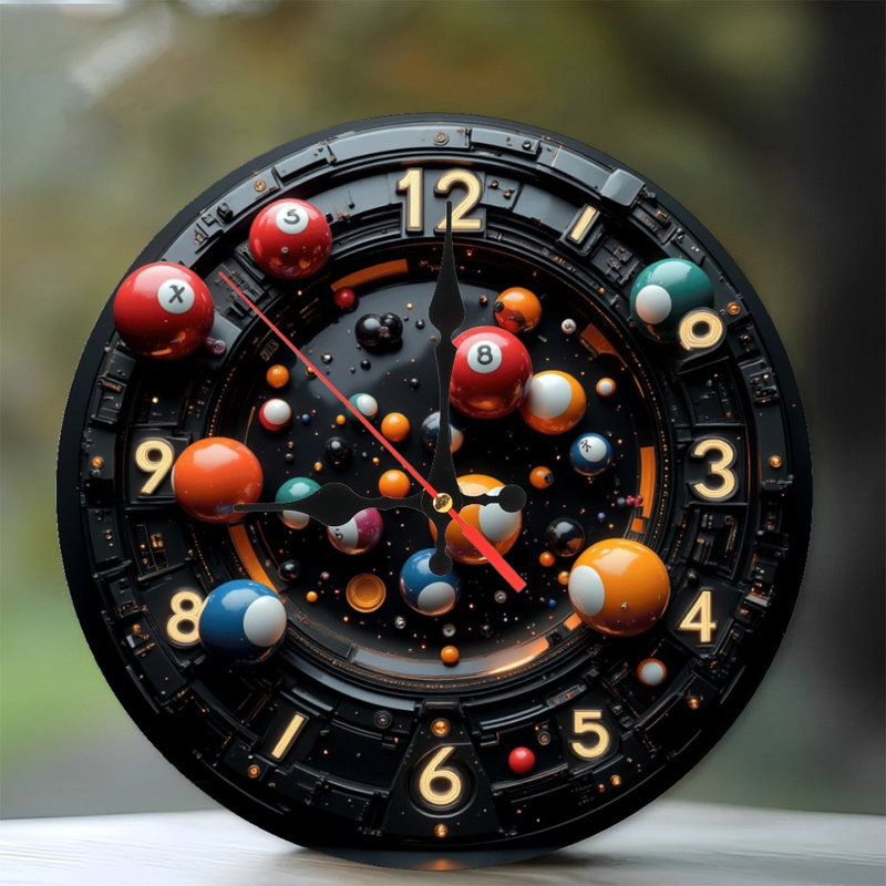 Boules de billard colorées au design unique