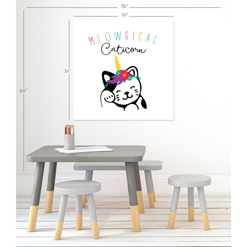 Impression sur papier Rolled Meowgical, H 36 po x l 36 po x P 1 po