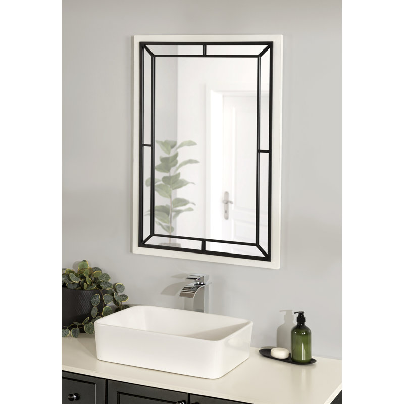 Miroir d'appoint Jakavian Farmhouse, Blanc