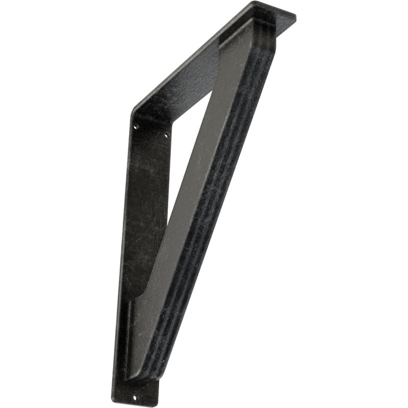 Support traditionnel en fer forgé, Argent antique, H 12 po x l 2 po x P 10 po