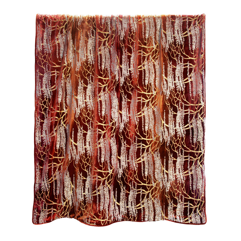 Willow Metallic Throw, Paprika, 74" L x 52" W