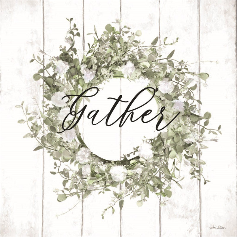 «Gather Wreath» par Lori Deiter, impression sur toile non encadrée