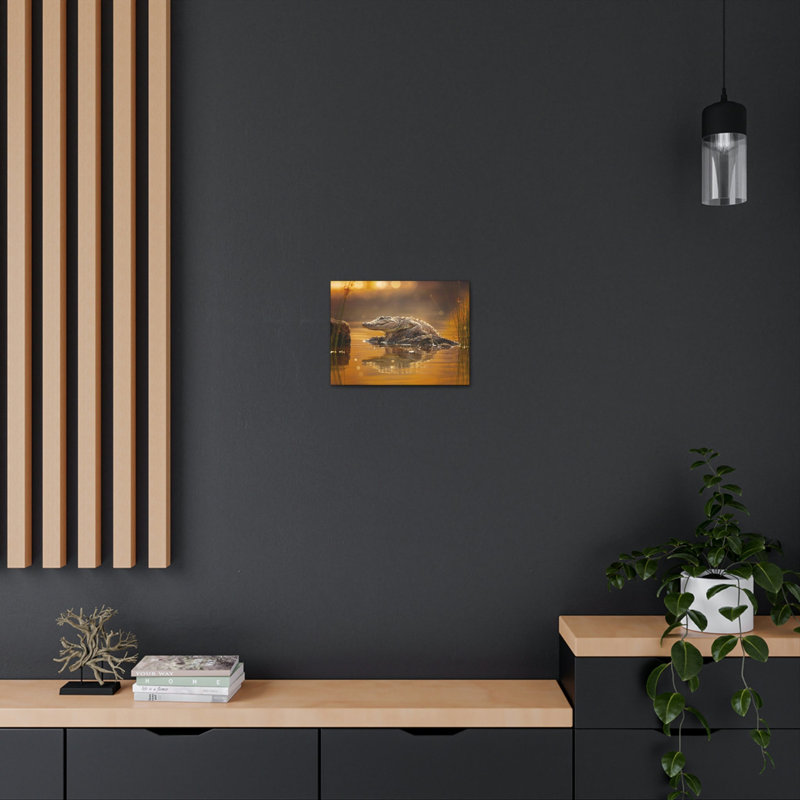 Art de crocodile majestueux, impression murale crocodile majestueux, H 12 po x l 16 po