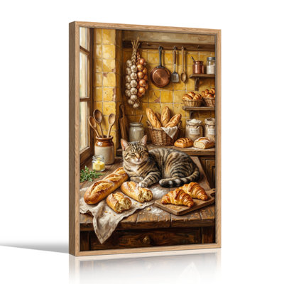 Cozy Kitchen, reproduction d'art sur toile, ensemble de 1