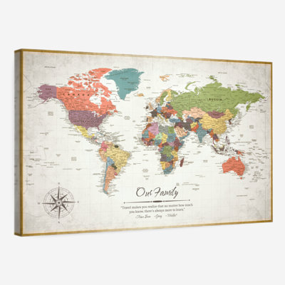 Notre carte du monde à punaises II