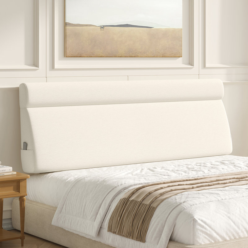 Coussin de tête de lit pour lit, coussin de lecture triangulaire avec support pour le dos, coussin de dossier en coin avec poche latérale