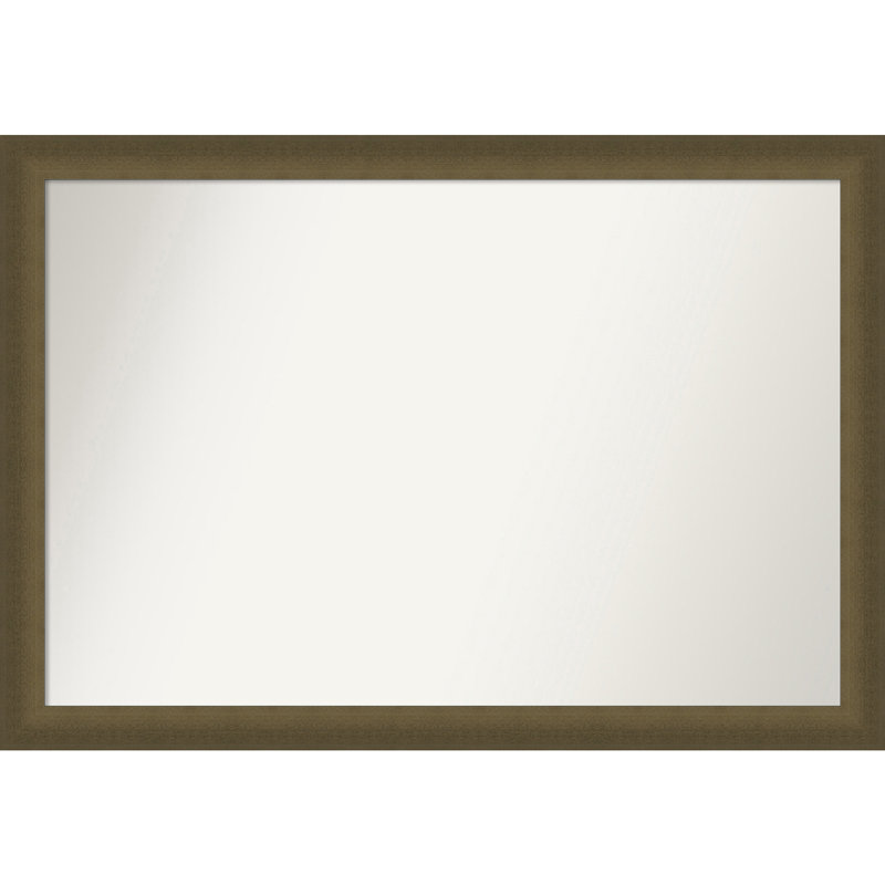 Jini Solid Wood Wall Mirror, Rectangle, 27.5" x 39.5", Bronze