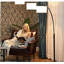 Lampe sur pied en arc avec abat-jour tambour