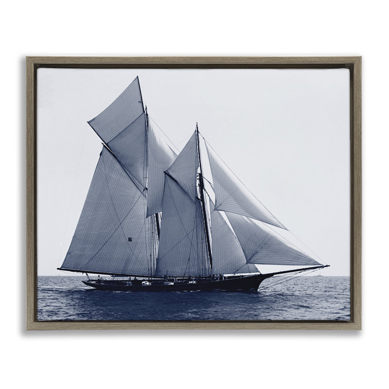 Art mural sur toile flottant Serene Sea, décoré par Stellar Design Studio, H 25 po x l 31 po, Cadre flottant orme Montalcino
