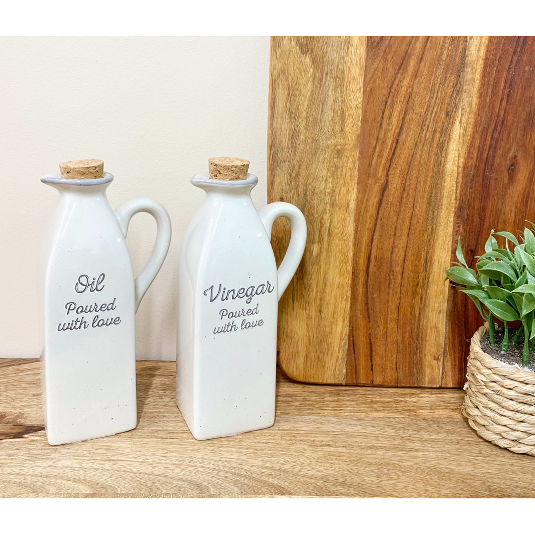 Antique Grey Oil & Vinegar Containers