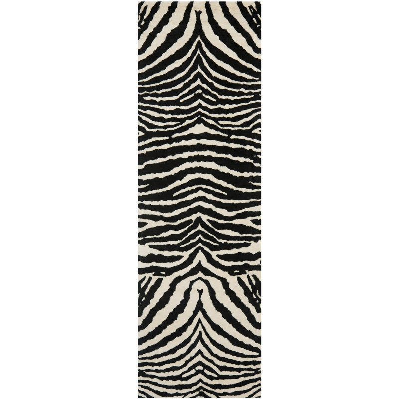 Christoper Hand Tufted Wool Animal Print Rug, Runner 2'6" x 12'