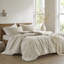 Ensemble 3 pièces d'édredon surdimensionné 100% beige