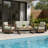 Patio Rattan Wicker Coffee Table for Deck Porch Balcony Garden