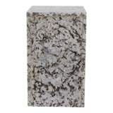 Sagebrook Home 20X12" Marble Pedestal Accent Table, White/Black