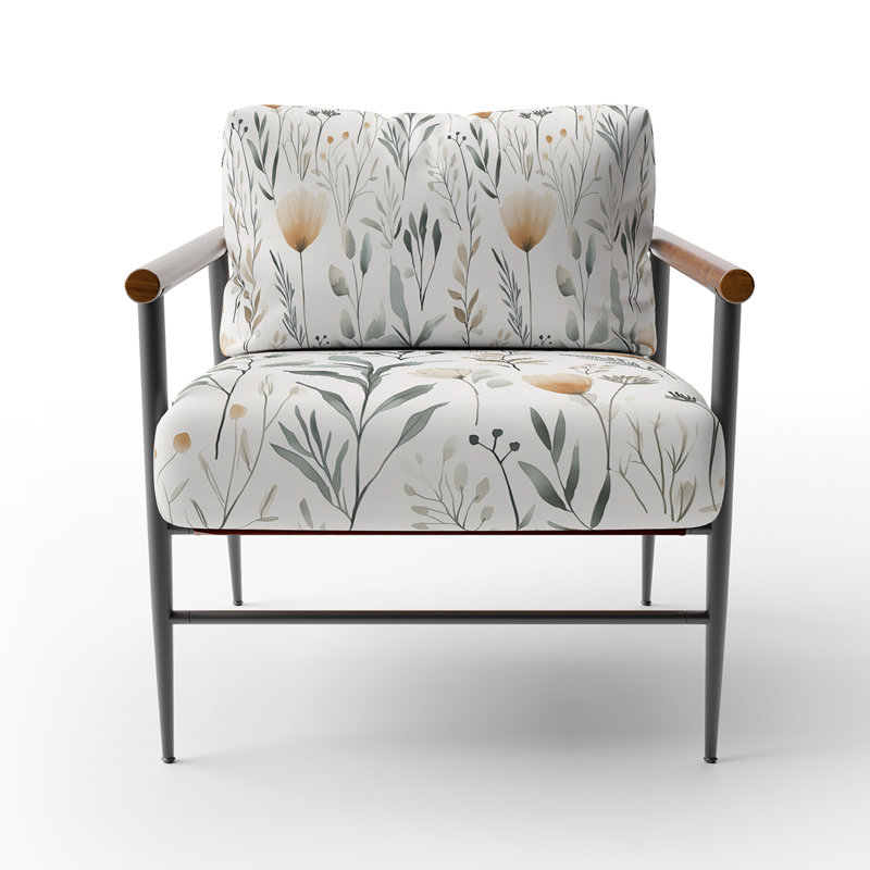 Chaise rembourrée Country Farmhouse, Accoudoirs ronds